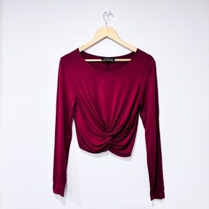 🌼NWOT🌼 LAIT DE POULE – Burgundy maternity & nursing crop top | Size XL *